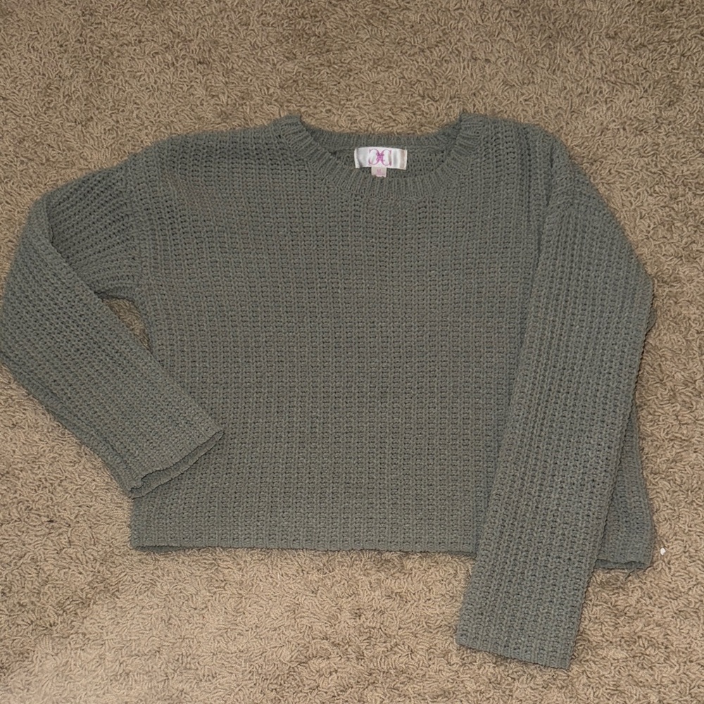 kids sweater light green size medium